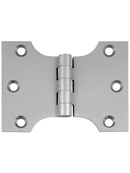 3 inch x 4 inch Premium Brass Parliament Door Hinge In Satin Chrome.